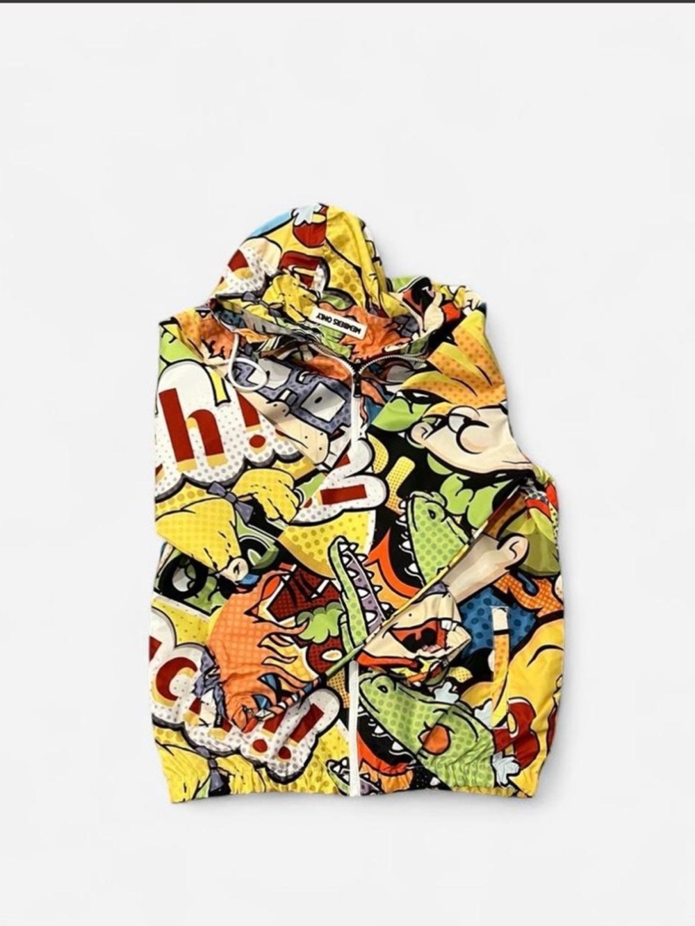 Mens Members Only Colorful Cartoon Hooded Zip-Up Jacket - Multi-Color - Picture 4 of 7